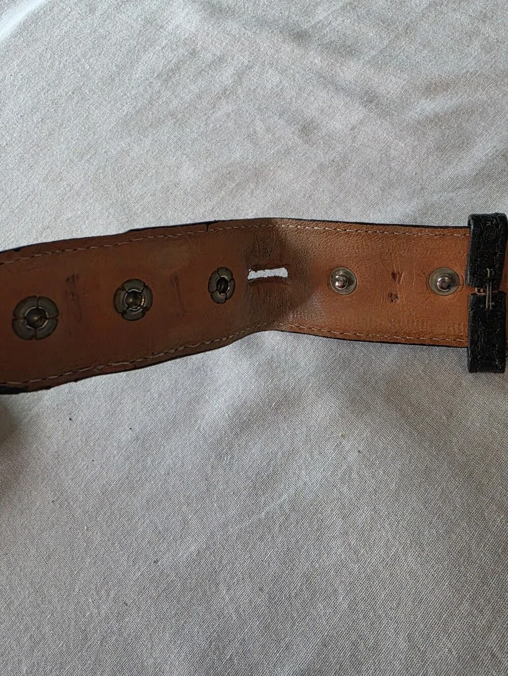Rodeo Max Belt Company Vintage Ostrich Leather Belt Black Rodeo Buckle Size 36